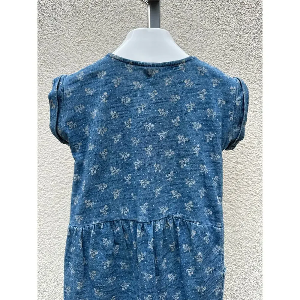 Baby Gap Floral Jumpsuit, Baby Size 18-24mo, Blue Denim Print
